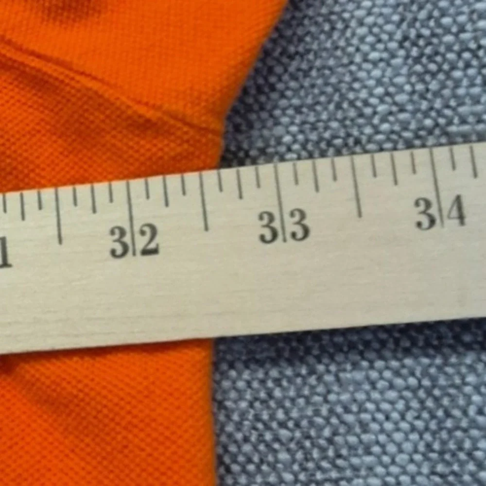 Polo Ralph Lauren mens orange polo shirt Big 3X pullover green pony logo Cotton
